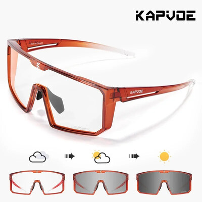 Kapvoe fotokromatske sunčane naočale za biciklizam Naočale za brdski biciklizam Muškarci Žene UV400 Sportske naočale za trčanje na otvorenom crveno plava leća