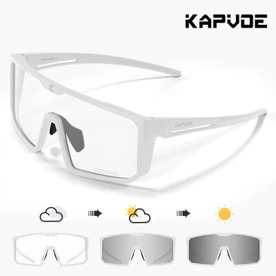 Kapvoe fotokromatske sunčane naočale za biciklizam Naočale za brdski biciklizam Muškarci Žene UV400 Sportske naočale za trčanje na otvorenom crveno plava leća