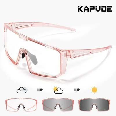 Kapvoe fotokromatske sunčane naočale za biciklizam Naočale za brdski biciklizam Muškarci Žene UV400 Sportske naočale za trčanje na otvorenom crveno plava leća
