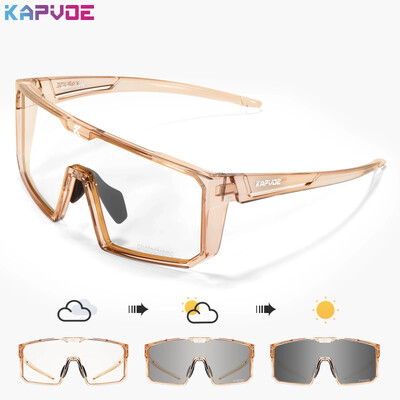 Kapvoe fotokromatske sunčane naočale za biciklizam Naočale za brdski biciklizam Muškarci Žene UV400 Sportske naočale za trčanje na otvorenom crveno plava leća