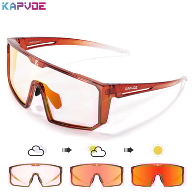 Kapvoe fotokromatske sunčane naočale za biciklizam Naočale za brdski biciklizam Muškarci Žene UV400 Sportske naočale za trčanje na otvorenom crveno plava leća