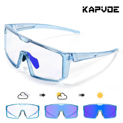 Kapvoe fotokromatske sunčane naočale za biciklizam Naočale za brdski biciklizam Muškarci Žene UV400 Sportske naočale za trčanje na otvorenom crveno plava leća