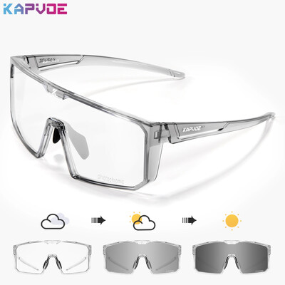 Kapvoe fotokromatske sunčane naočale za biciklizam Naočale za brdski biciklizam Muškarci Žene UV400 Sportske naočale za trčanje na otvorenom crveno plava leća