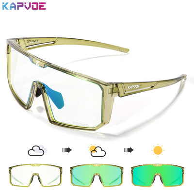 Kapvoe fotokromatske sunčane naočale za biciklizam Naočale za brdski biciklizam Muškarci Žene UV400 Sportske naočale za trčanje na otvorenom crveno plava leća