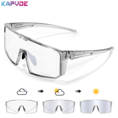 Kapvoe fotokromatske sunčane naočale za biciklizam Naočale za brdski biciklizam Muškarci Žene UV400 Sportske naočale za trčanje na otvorenom crveno plava leća