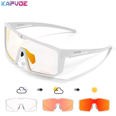 Kapvoe fotokromatske sunčane naočale za biciklizam Naočale za brdski biciklizam Muškarci Žene UV400 Sportske naočale za trčanje na otvorenom crveno plava leća