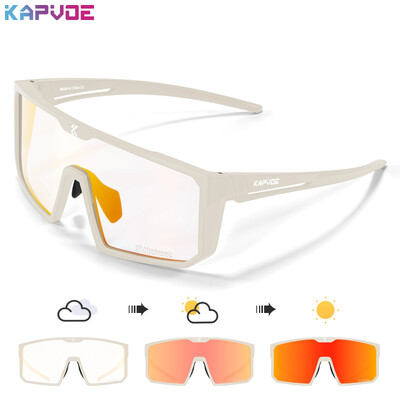 Kapvoe fotokromatske sunčane naočale za biciklizam Naočale za brdski biciklizam Muškarci Žene UV400 Sportske naočale za trčanje na otvorenom crveno plava leća