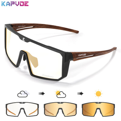 Kapvoe fotokromatske sunčane naočale za biciklizam Naočale za brdski biciklizam Muškarci Žene UV400 Sportske naočale za trčanje na otvorenom crveno plava leća