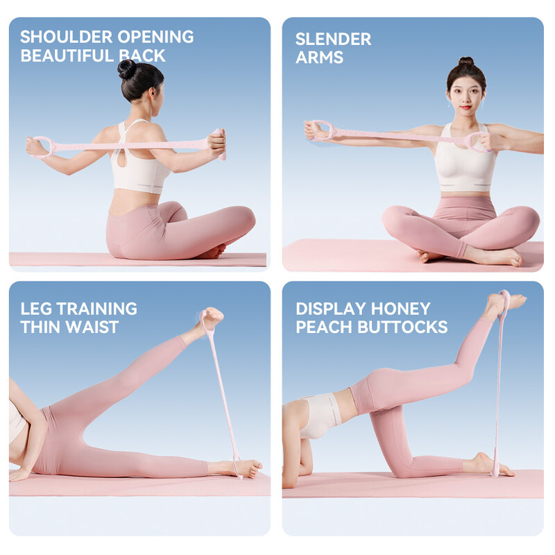 Jogai atsparios juostos 8 formos krūtinės išplėtimas Namai su elastine juosta Sportas Pratimai traukimo ranka Pratimai Treniruotė Pilateso treniruoklių salė