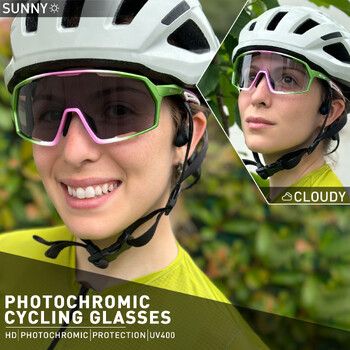 Kapvoe Photochromic Cycling Sunglasses for Men Women Bike Glasses Riding Driving UV400 Mountain Bicycle Goggles Eyewear Sports