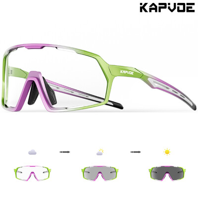 Kapvoe Photochromic Riteņbraukšanas Saulesbrilles Vīriešiem Sievietēm Riteņbrilles Braukšanai Braukšanai UV400 Kalnu velosipēda brilles Brilles Sports