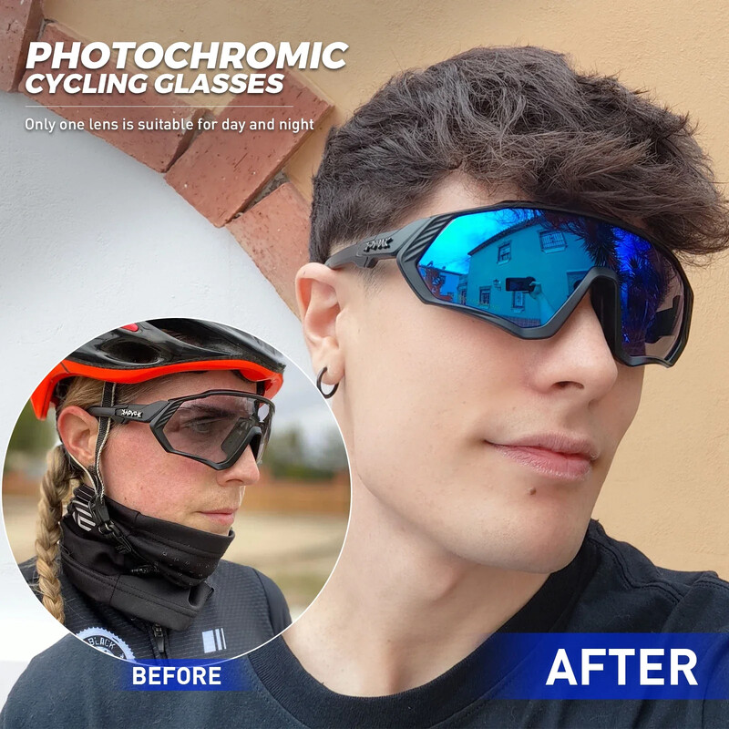 Kapvoe fotokromatske sunčane naočale za biciklizam Muškarci Žene Cestovni Mtb Brdski bicikl Biciklističke naočale Biciklističke naočale Sportske naočale za trčanje