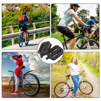 Universal Bicycle Pedal Road Bike για Βελτιωμένη Ποδηλατική Απόδοση Αντιολισθητικά Πεντάλ Βουνού Επίπεδη MTB Ισχυρή λαβή