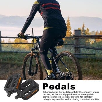 Universal Bicycle Pedal Road Bike για Βελτιωμένη Ποδηλατική Απόδοση Αντιολισθητικά Πεντάλ Βουνού Επίπεδη MTB Ισχυρή λαβή