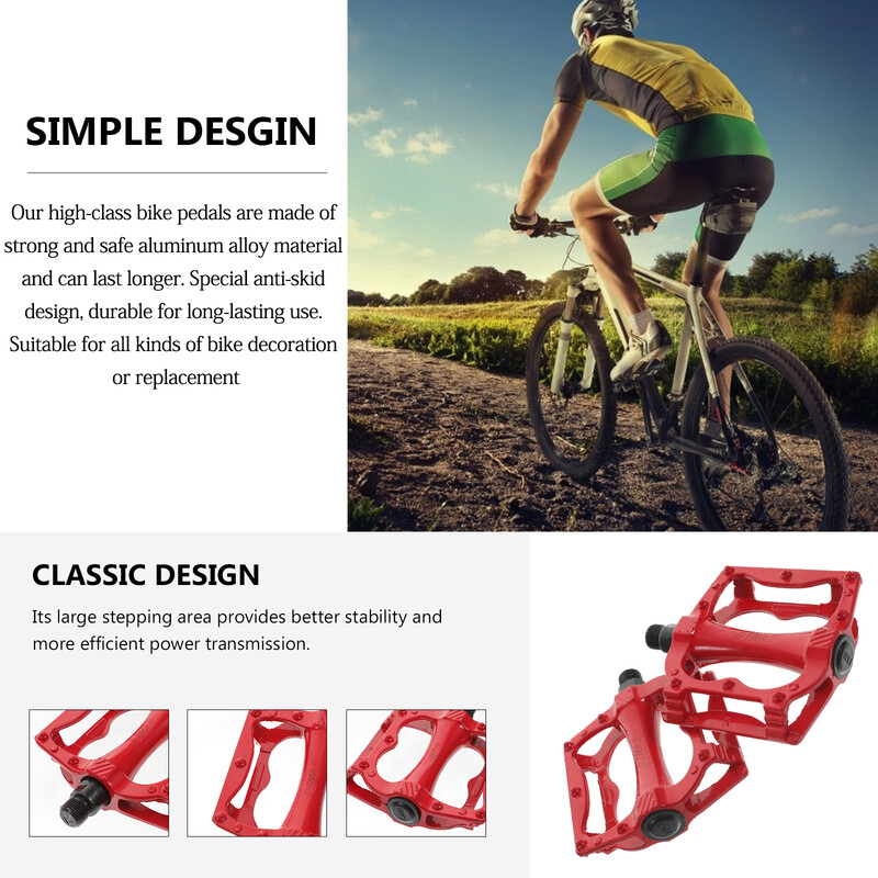 2 kom. Bicikli Pedale za bicikle Planinski ravni dodaci Lopta Neklizajuća 12X95X25CM Nebeskoplavi dijelovi Vanjski