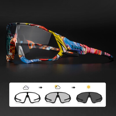 Kapvoe Photochromic Kerékpáros Napszemüveg Férfi Női Sport Road Mtb Mountain Bike szemüveg Kerékpáros Szemüveg Szemüveg Védőszemüveg