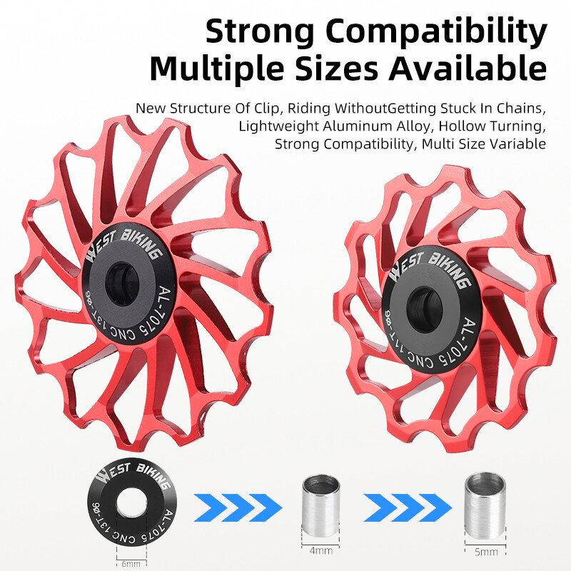 WEST BIKING MTB cestovni bicikl 11T 13T Jockey kotač od aluminijske legure 7075 CNC vodilica s keramičkim ležajem Kotač bicikla Jockey Roller Idler