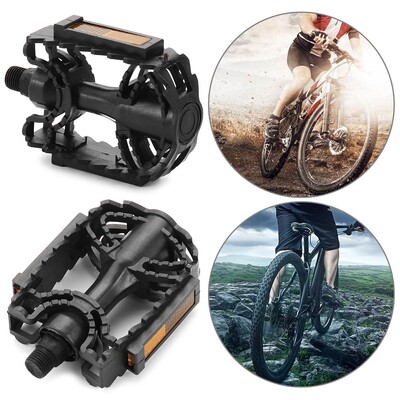 1 pár műanyag BMX MTB 14mm/12mm platform pedál Mountain bike pedál kerékpár pedál lapos