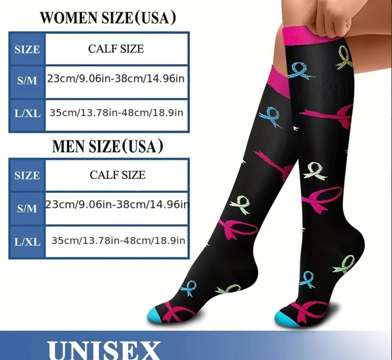 Kompresné ponožky s motívom zvierat a ovocia pre mužov a ženy, bežecké, kompresné ponožky pre zdravotné sestry, športové, 6 párov, dámske, bežecké