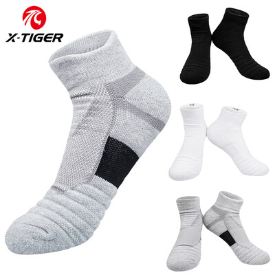 X-TIGER Sportzokni Férfi Légáteresztő pamut Kerékpáros Zokni Hálós Alkalmi Sportos Kiváló minőségű Boka Alkalmi Rövid Sokken