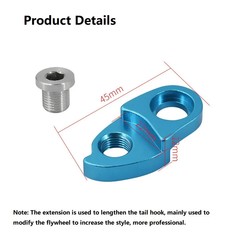 Produžetak vješalice za stražnji mjenjač bicikla, produžetak, aluminijski cestovni bicikl, MTB biciklistički okvir, nastavak za rep, produžetak kuke