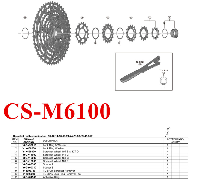 Shimano SLX XT CS-M7100/M8100/M6100/M9100 12-rýchlostná kazeta, ozubené koleso, pastorok 10T 12T 14 16 18