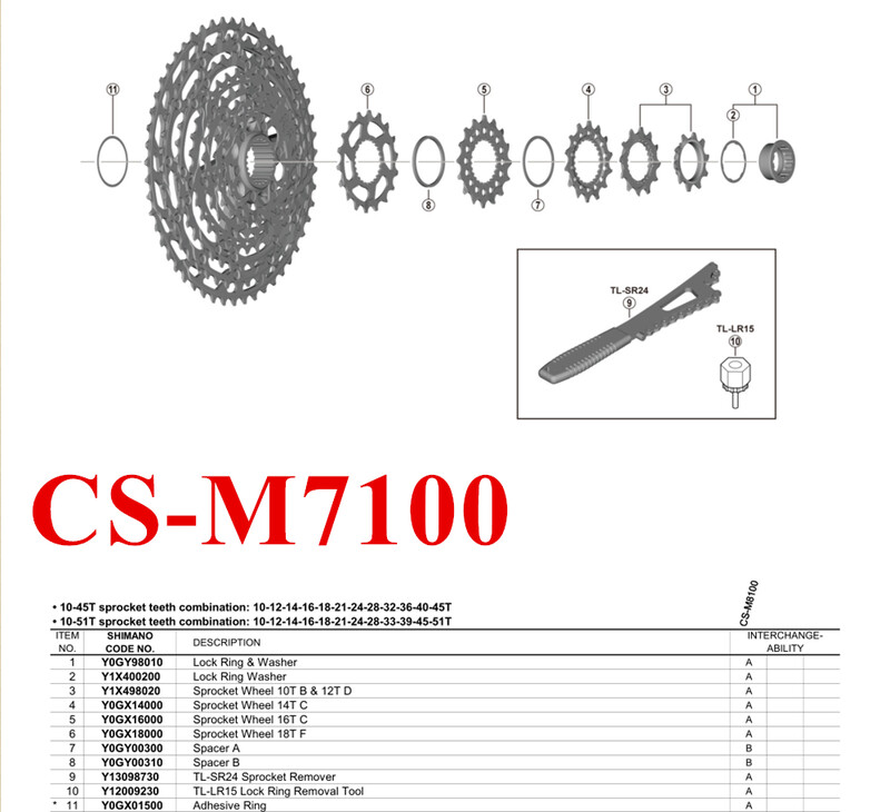Shimano SLX XT CS-M7100/M8100/M6100/M9100 12-rýchlostná kazeta, ozubené koleso, pastorok 10T 12T 14 16 18
