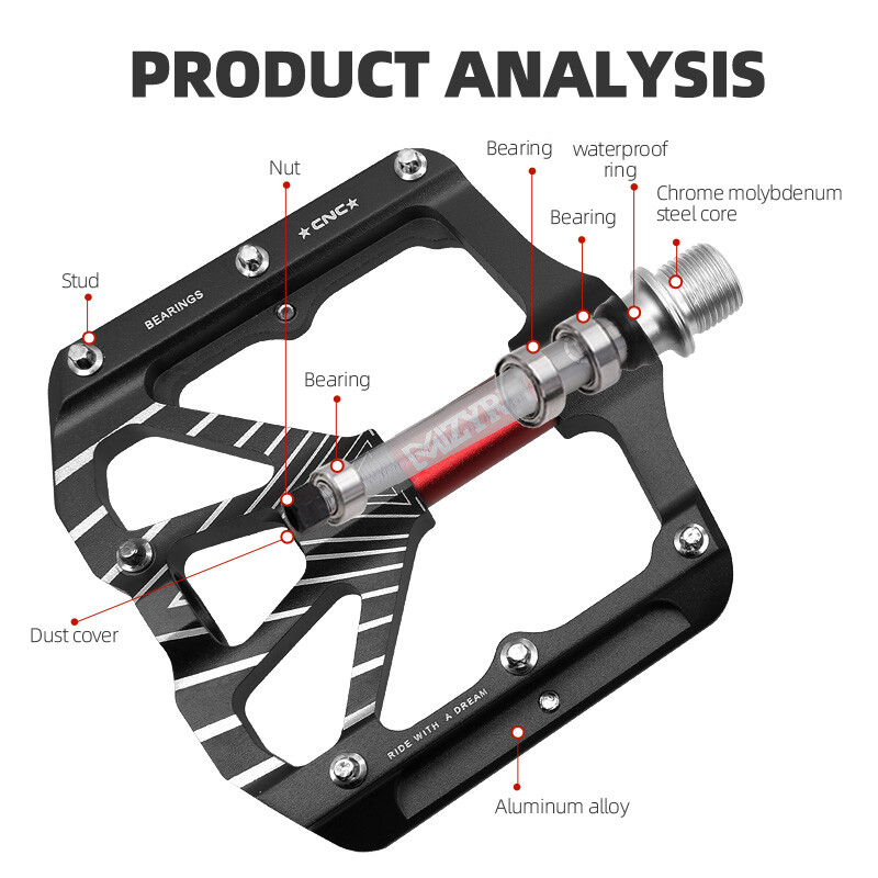 3 utesnené ložiskové pedále na bicykel, ultraľahké, protišmykové, pre CNC BMX, MTB, cestné, cyklistické, horské, pedále na bicykle