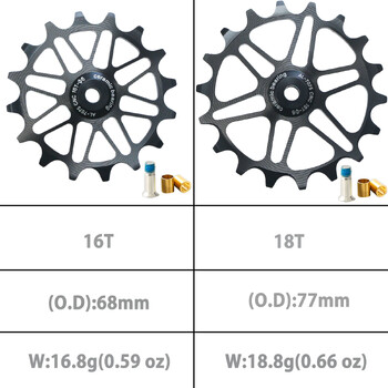 16T 18T κεραμική τροχαλία Rear Derailleur Jockey Wheel Guide Bicycle Parts For Shimano R8000/R8050/R8070/R9170/R9150/R9100/8800RD