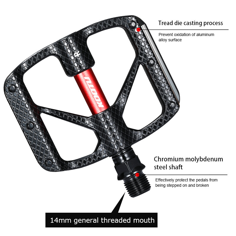 Lacné ultraľahké pedále na bicykel, hliníkové pedále na horský bicykel 9/16, univerzálne s bezpečnostnými odrazkami