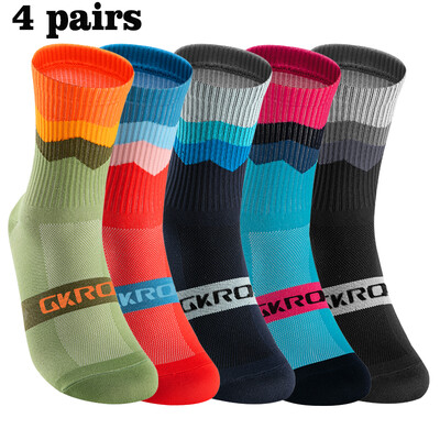 4 pár kerékpáros zokni Férfi Nővér Kompressziós Kerékpározás Női Mtb Guard Zokni Harisnya Sport Grip Barre Zokni