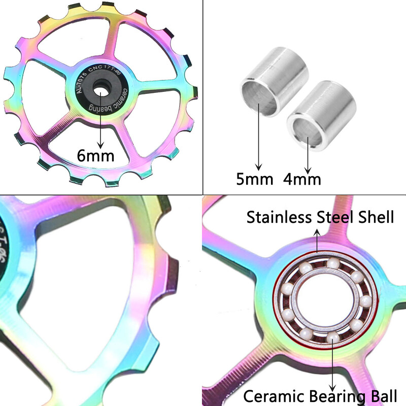 10T 11T 12T 13T 14T 15T 16T 17T Valjak, remenica stražnjeg mjenjača Keramički ležaj Jockey Wheel MTB Vodič za cestovni bicikl za Shimano Sram
