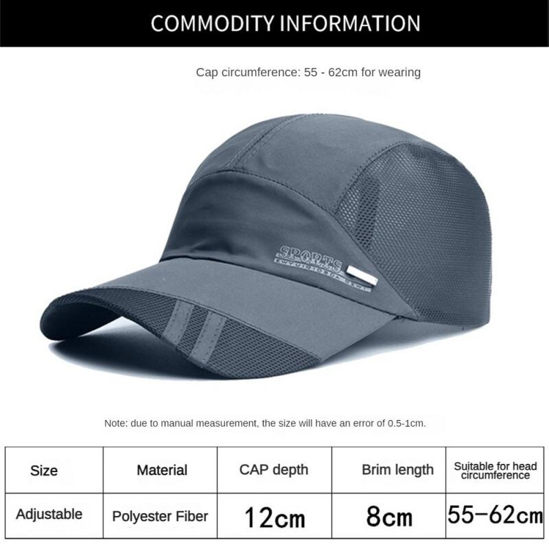 Podesiva brzosušiva kapa s mogućnošću prozračivanja Bejzbol za trčanje Ljetna mrežasta kapa s šiltom Sport Cool Fashion Hot Outdoor Popular Muškarci Žene
