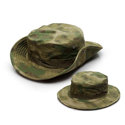 Camouflage Taktikai sapkák férfiaknak Boonie Hat atacs Camo Sun Bucket Cap Horgászat Túrázás Vadászat Kalapok Gorras Felszerelés