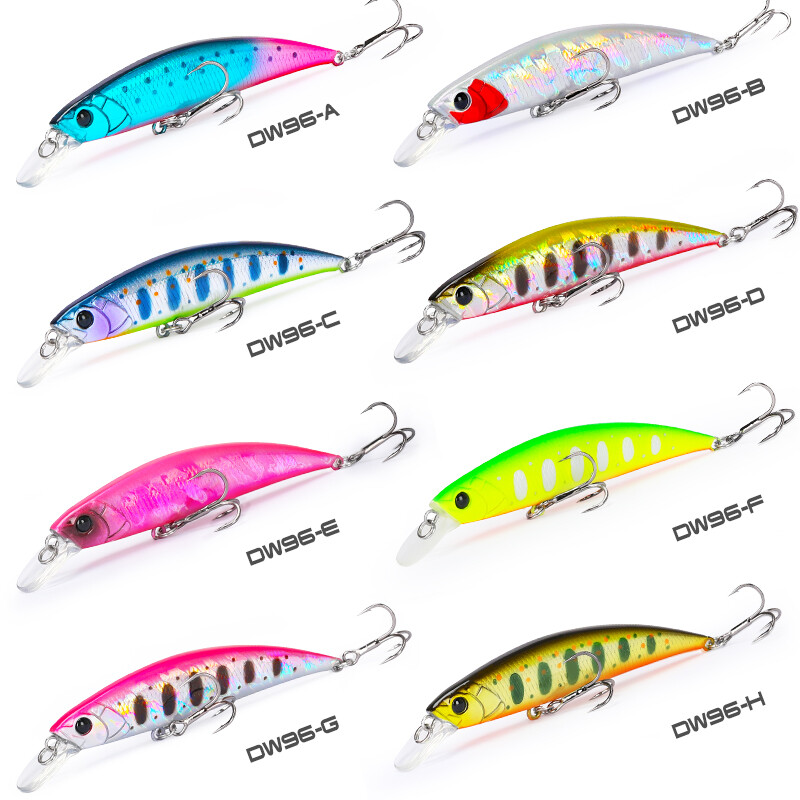 TSURINOYA Rybárska návnada Potápavá rybka 80S 12g DW96 8cm Veľká skalná ryba Tvrdá nástraha Jerkbait Sladkovodná potoková morská návnada Wobblery