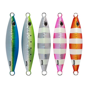 JiggingPro 60g 80g 100g Koika Jig Slow Fall Jigging Lure Slow Pitch Metal Jigs Saltwater Fishing Lure