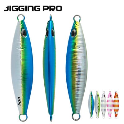 JiggingPro 60g 80g 100g Koika Jig Slow Fall Jigging Csali Slow Pitch Metal Jiggs Sósvízi horgászcsali