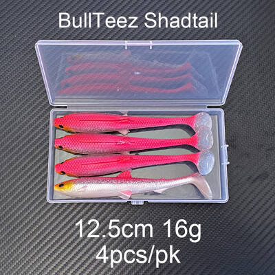 BullTeez Shadtail 12.5cm 16g 18cm 53g ShadTeez 12cm 15g Biban Știucă Pescuit Predator Naluci moi