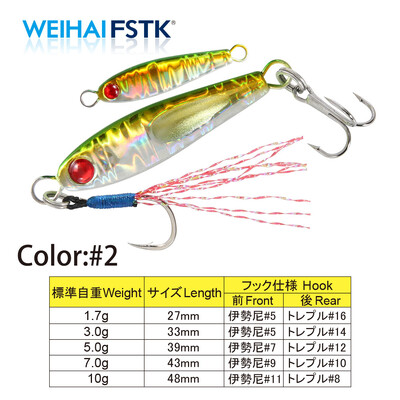 Micro Metal Jig žlica za bacanje s obale slana voda 1,7 g 3 g 5 g 7 g 10 g mamac za bacanje s obale Jack mamac za pecanje Umjetni mamac