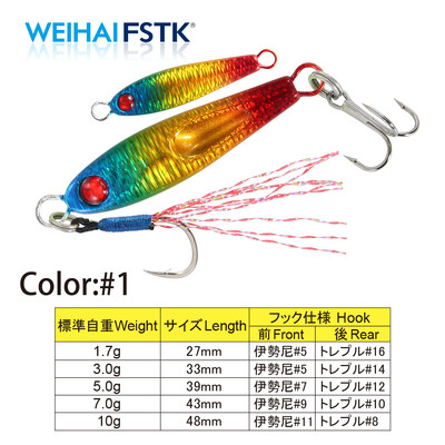 Micro Metal Jig žlica za bacanje s obale slana voda 1,7 g 3 g 5 g 7 g 10 g mamac za bacanje s obale Jack mamac za pecanje Umjetni mamac