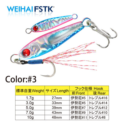 Micro Metal Jig žlica za bacanje s obale slana voda 1,7 g 3 g 5 g 7 g 10 g mamac za bacanje s obale Jack mamac za pecanje Umjetni mamac