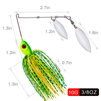 1kom Spinner Bait 10G 14G Metalna varalica Tvrda varalica za pecanje Spinner varalica Spinnerbait Okretni ribarski pribor za štuku Wobbler Ribolov