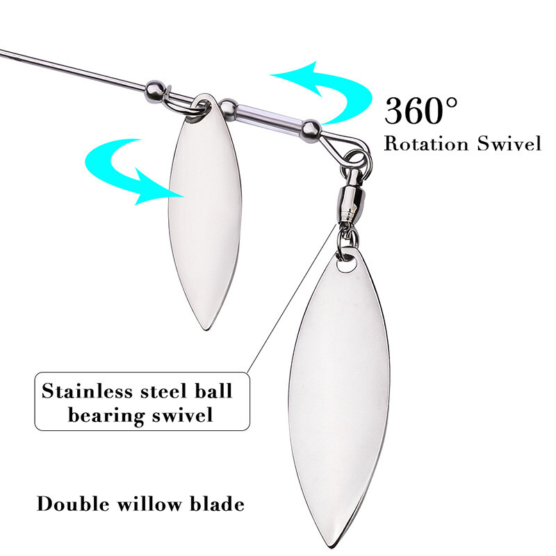 1kom Spinner Bait 10G 14G Metalna varalica Tvrda varalica za pecanje Spinner varalica Spinnerbait Okretni ribarski pribor za štuku Wobbler Ribolov