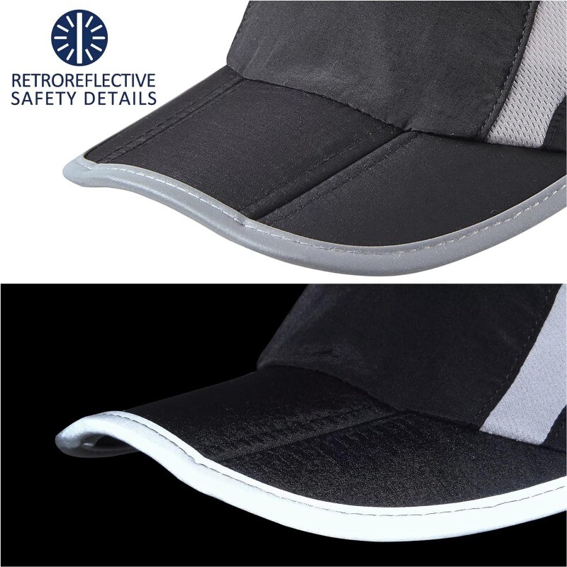 GADIEMKENSD reflektirajuća sklopiva vanjska kapa nestrukturiranog dizajna UPF 50+ Sportske kape za zaštitu od sunca za žene i muškarce