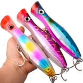 1 kom 41 g/83 g Big Popper plutajući vobler mamac za ribolov, Umjetni plastični tvrdi mamac za trolanje na vodi, pribor za pecanje