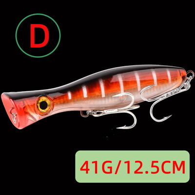 1 kom 41 g/83 g Big Popper plutajući vobler mamac za ribolov, Umjetni plastični tvrdi mamac za trolanje na vodi, pribor za pecanje