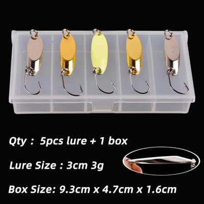 5PCS 3g-21g Svjetleća metalna žlica za ribolov, tvrdi mamci, bass srebrna žlica za ribolov, mamac za pecanje, vobleri Isca umjetni