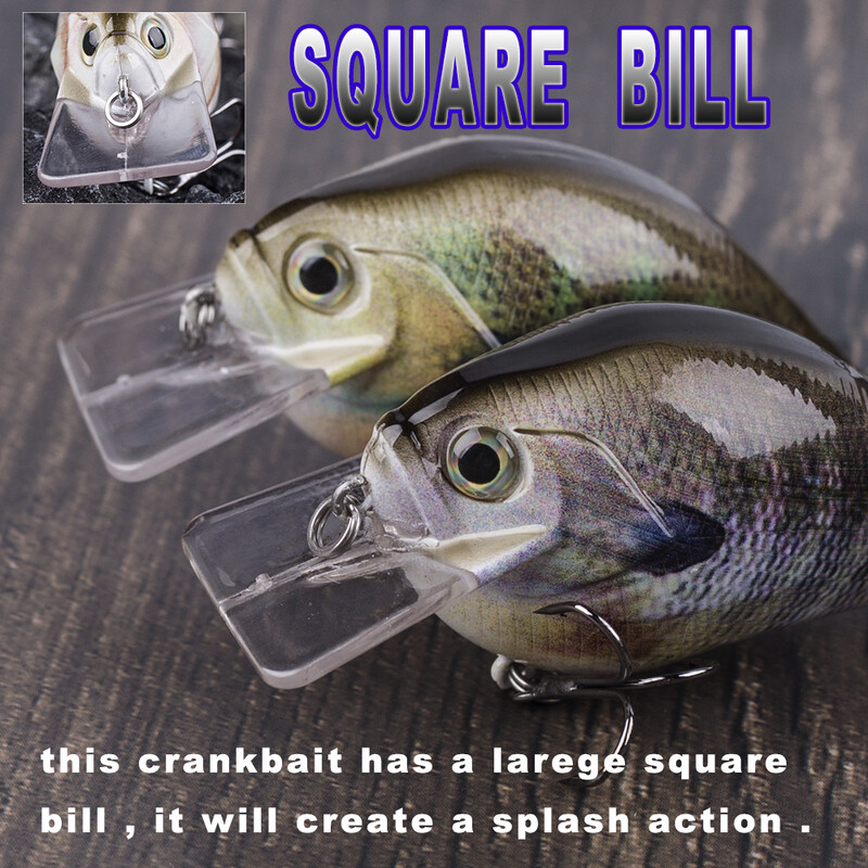 CCLTBA Crankbait mamac za pecanje 7,5 cm 15,3 g plutajući, klimavi, tvrdi mamac, mamac s kvadratnom kljunom, umjetni ribolovni pribor