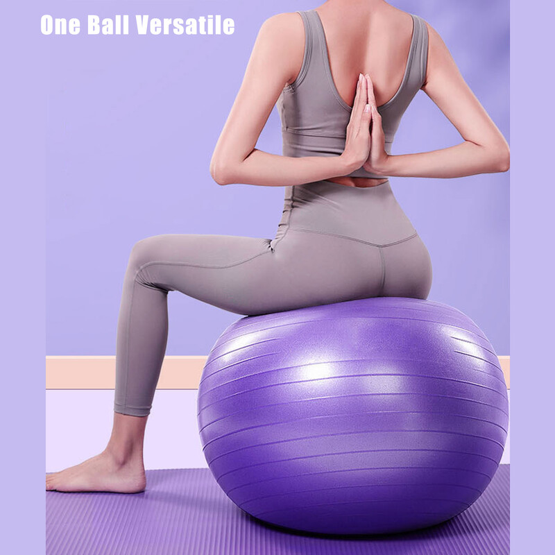 Cvičebná lopta na cvičenie, protišmyková matná povrchová PVC lopta na jogu na cvičenie, fitness a rovnováhu v posilňovni