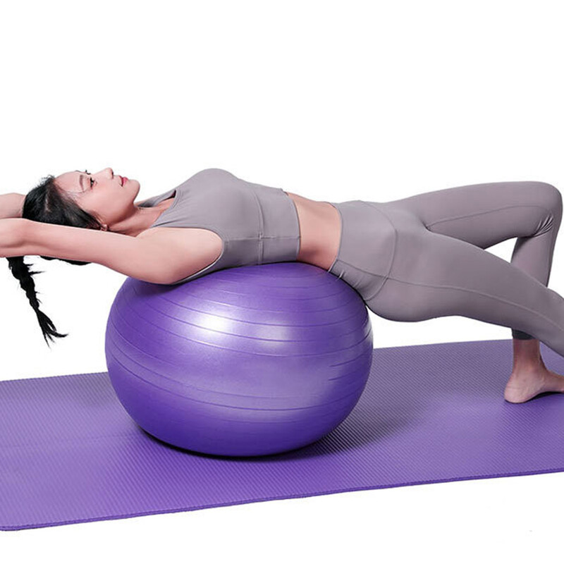 Cvičebná lopta na cvičenie, protišmyková matná povrchová PVC lopta na jogu na cvičenie, fitness a rovnováhu v posilňovni